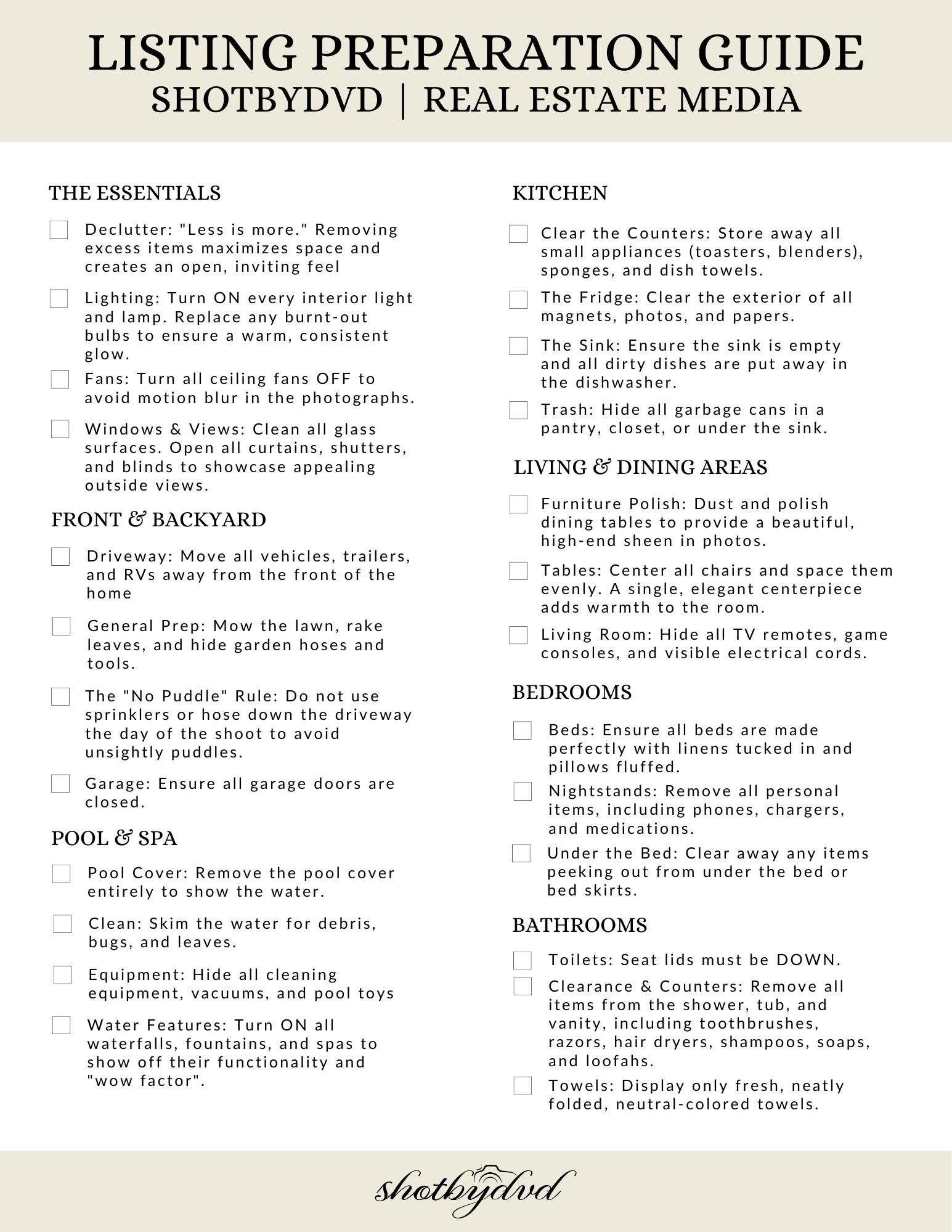 Listing Preparation 1 ShotbyDvD Listing Prepatation Guide 2
